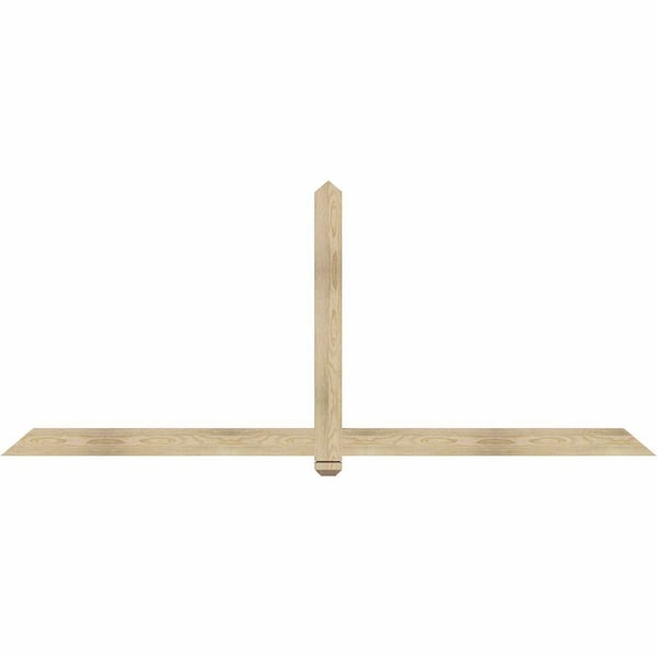 Ekena Millwork Eugene Rough Sawn Timber Gable Bracket, Douglas Fir, 96"W x 40"H x 2"D x 4"F, 10/12 Pitch GBW096X40X0204EUG00RDF - main